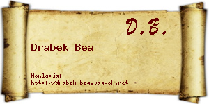 Drabek Bea névjegykártya
